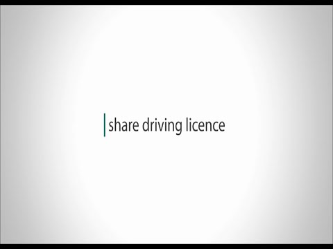 Share Driving Licence thumbnail for youtube video displaying title as text on plain background